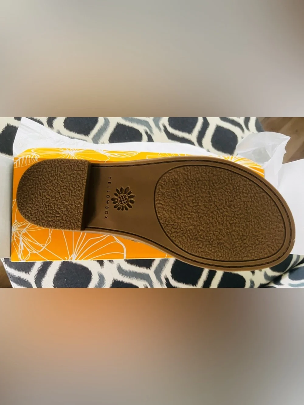 Yellow Box Brown Leather Slide - Picture 6 of 7
